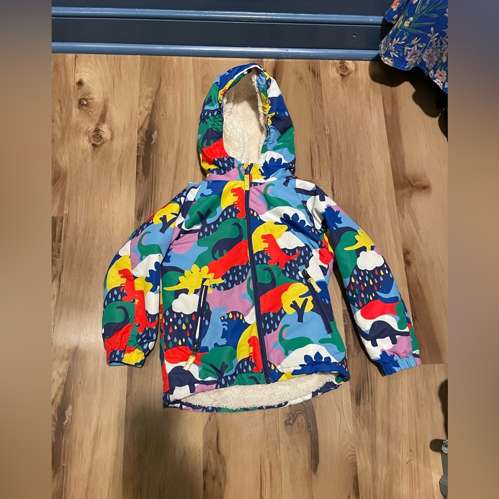 Mini Boden Dinosaur Winter Coat Size 4-5Y
